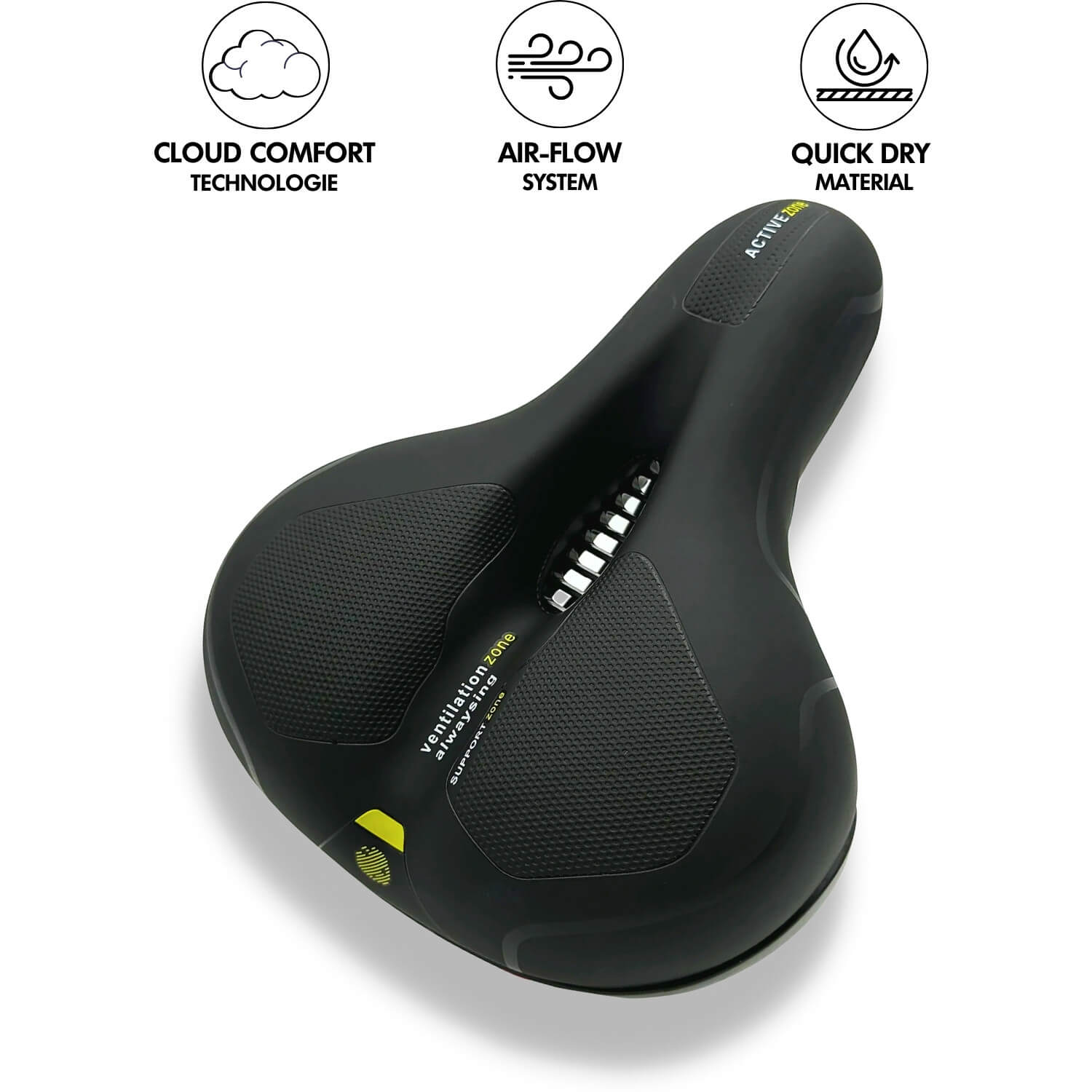 Velora Cloud Comfort Pro Asento de bicicleta – Asento ergonómico de xel para andar en bicicleta sen dor