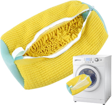 CleanStep – Bolsa para zapatos con cepillo y cierre de cremallera para lavadora