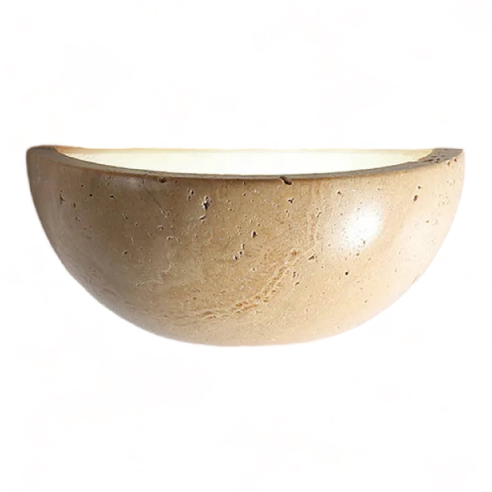 KuraLight – Candeeiro de Parede LED Semicircular – Design Minimalista Wabi-Sabi