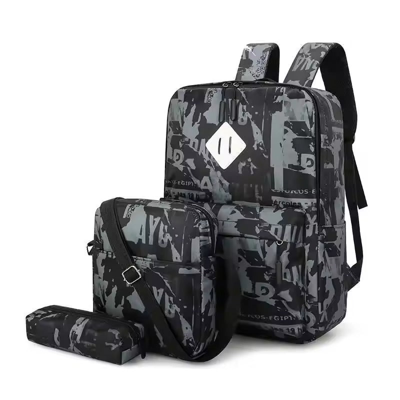 Nomadia – Conxunto de mochila lixeira de 3 pezas transpirable – escola e exterior