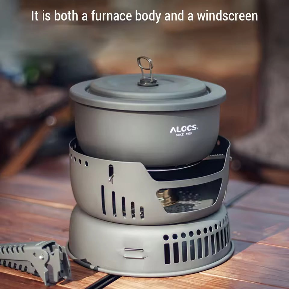 TrailMate Set de cuina per acampar – Fogó portàtil per a exterior, senderisme i barbacoa