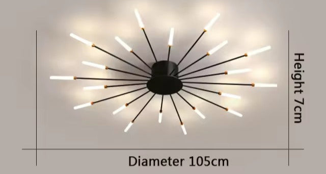 Aurestrom Llum de sostre – Disseny modern de remolí amb diverses làmpades LED i acabat de luxe