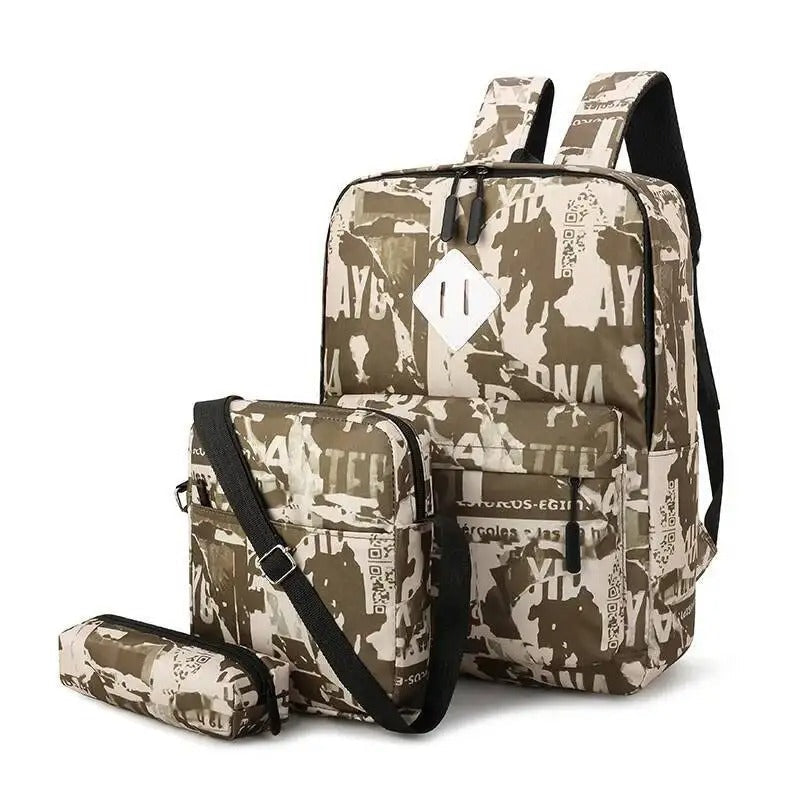 Nomadia – Conxunto de mochila lixeira de 3 pezas transpirable – escola e exterior