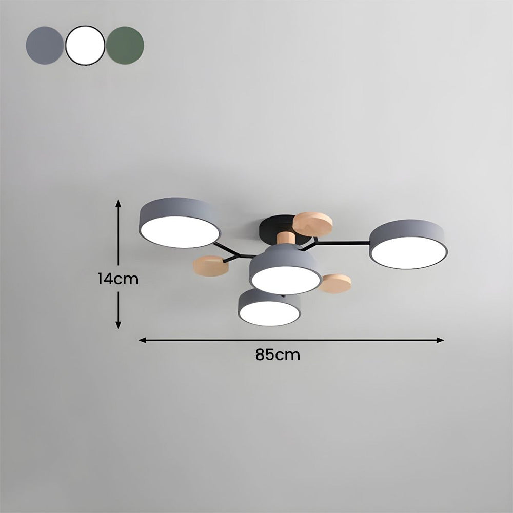Averna Plafondlamp – Ronde LED plafondlamp van ijzer en acryl met hoge lichtopbrengst