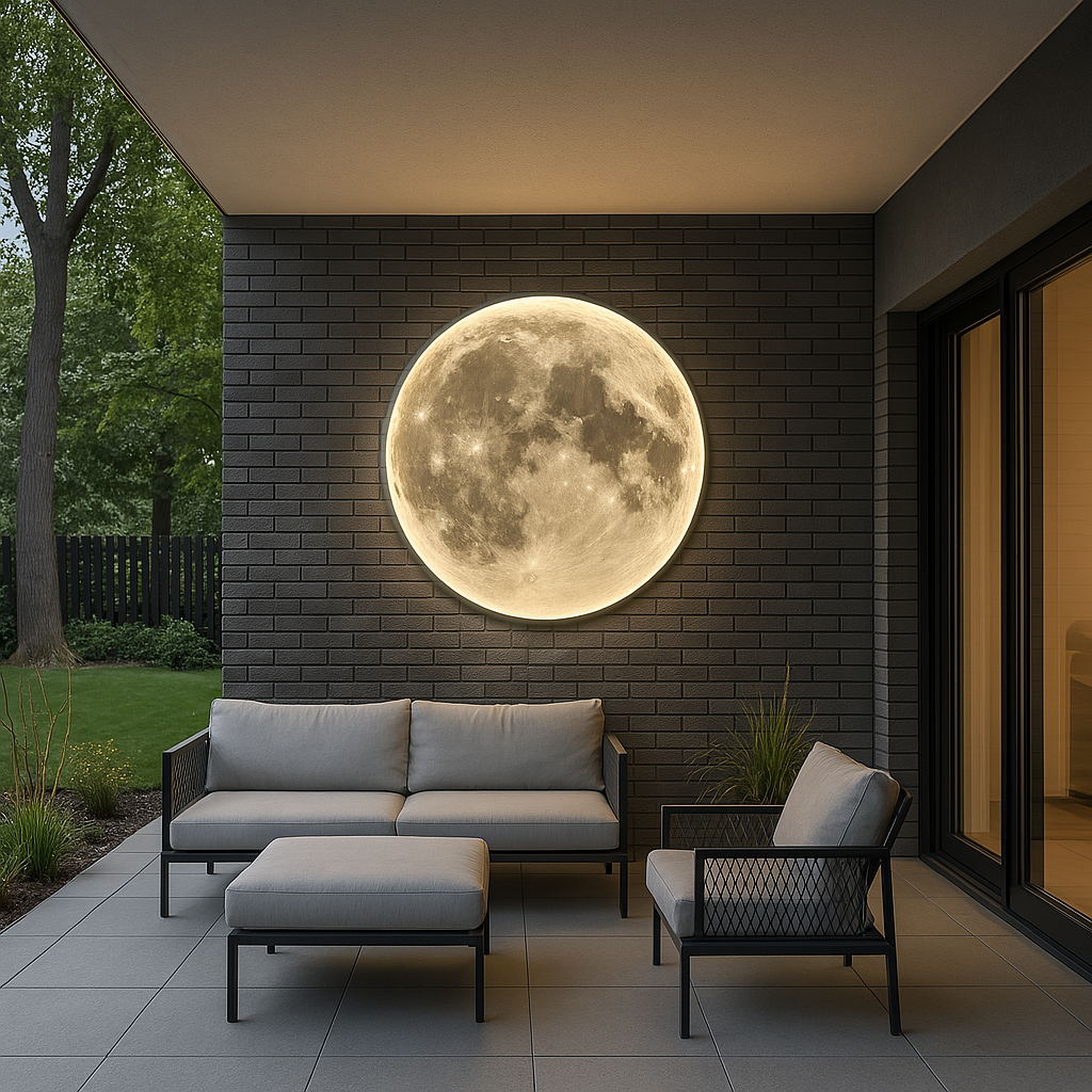 Lunora Maan Wandlamp – Realistisch Design met Warme LED-Verlichting & Meerdere Formaten