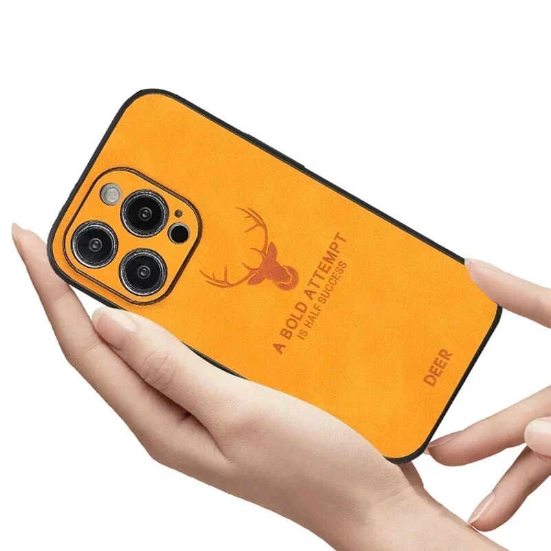 Luxvera – funda d'iPhone de cuir genuí prim i resistent als cops – disseny elegant