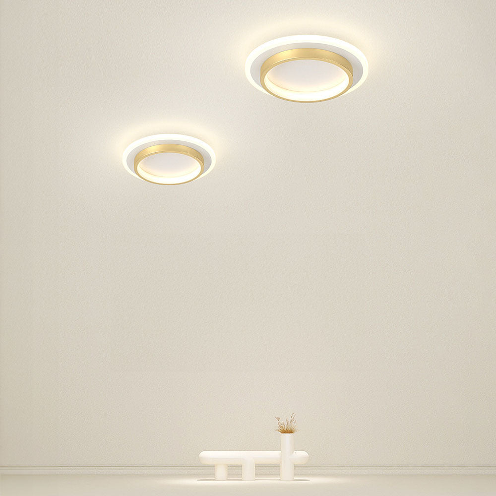 Eldaro Lámpara de techo – Lámpara de techo LED redonda de metal y acrílico con diseño moderno minimalista