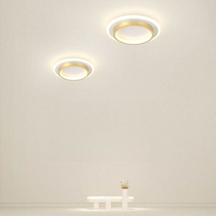 Eldaro Lámpara de techo – Lámpara de techo LED redonda de metal y acrílico con diseño moderno minimalista