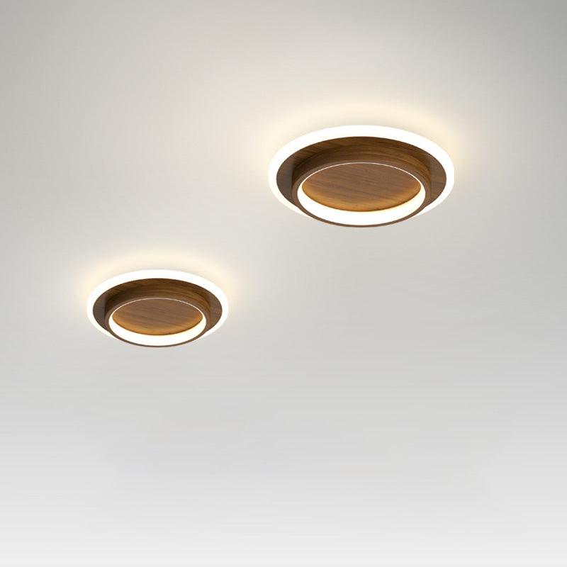 Eldaro Lámpara de techo – Lámpara de techo LED redonda de metal y acrílico con diseño moderno minimalista