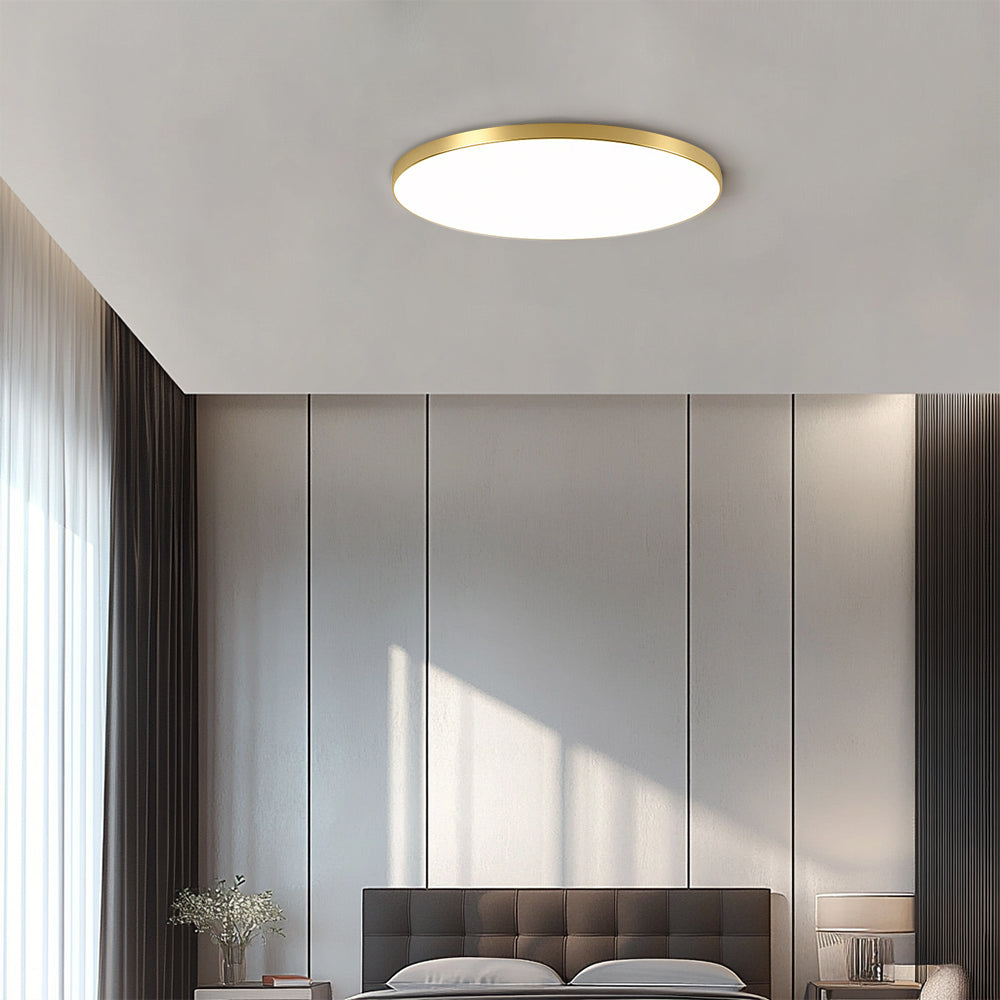 Solvra Lámpara de techo – Lámpara de techo LED redonda de acrílico y ABS con diseño minimalista