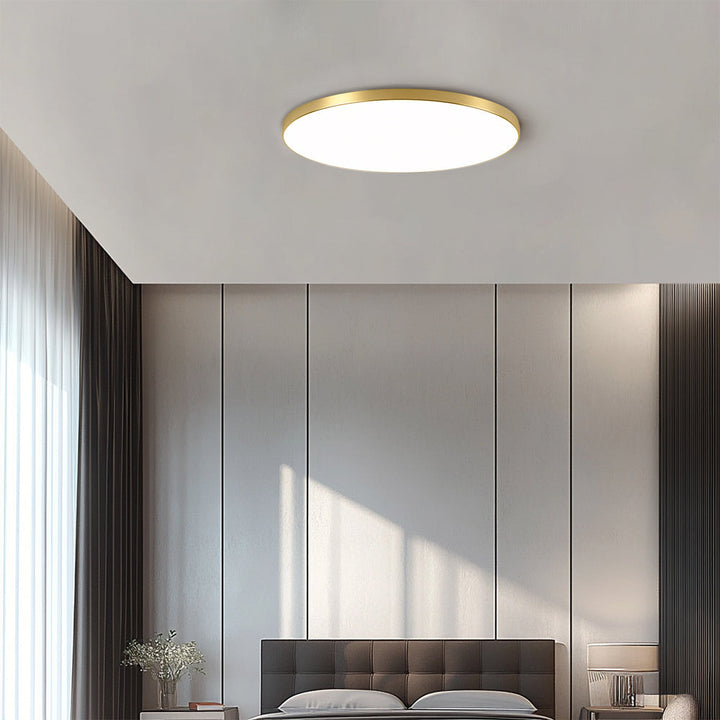 Solvra Lámpara de techo – Lámpara de techo LED redonda de acrílico y ABS con diseño minimalista