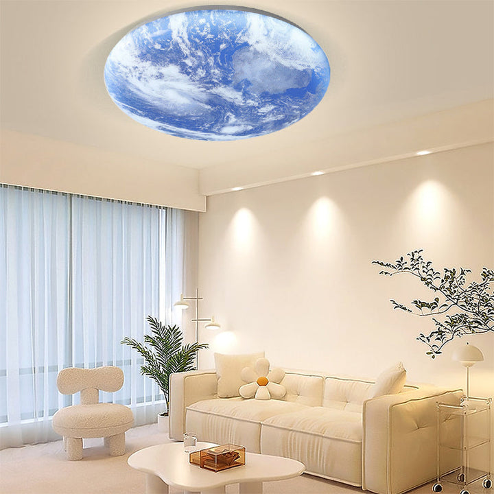 Lunaro Lámpara de Techo – Diseño Moderno Redondo de Madera Maciza con Iluminación LED Cálida