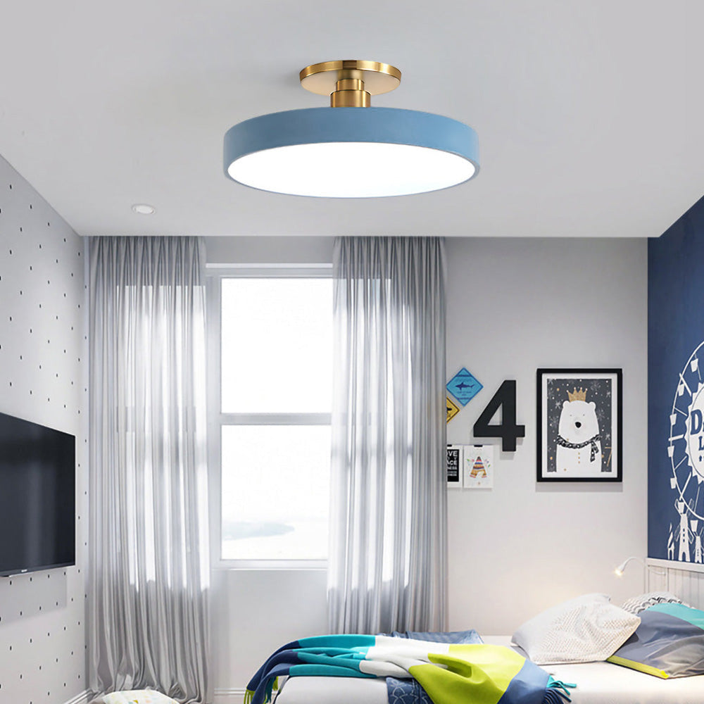 Vionte Plafondlamp – Lampada da soffitto LED rotonda in metallo e acrilico con design a risparmio energetico