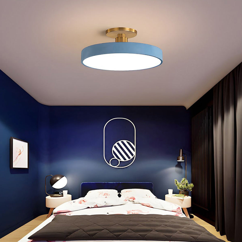 Vionte Plafondlamp – Lampada da soffitto LED rotonda in metallo e acrilico con design a risparmio energetico
