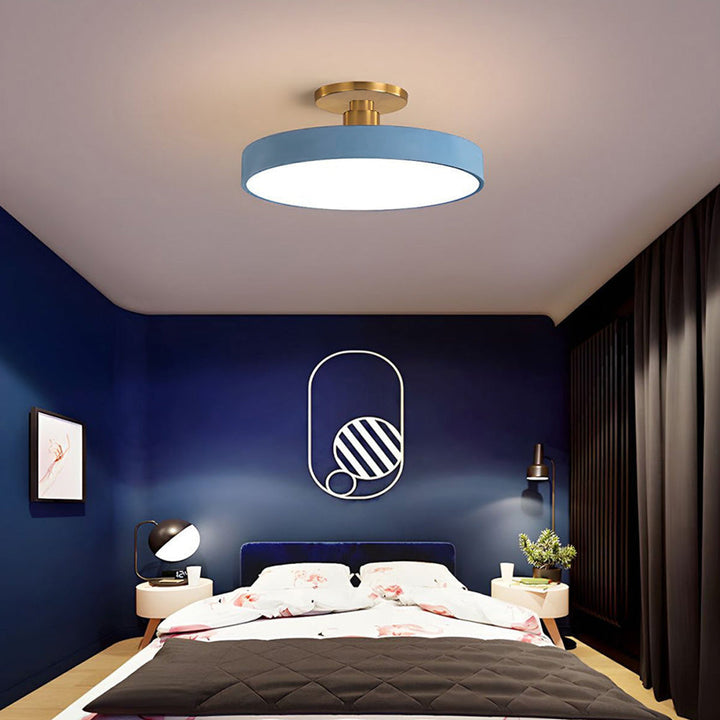 Vionte Plafondlamp – Lampada da soffitto LED rotonda in metallo e acrilico con design a risparmio energetico