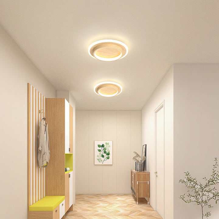 Eldaro Lámpara de techo – Lámpara de techo LED redonda de metal y acrílico con diseño moderno minimalista