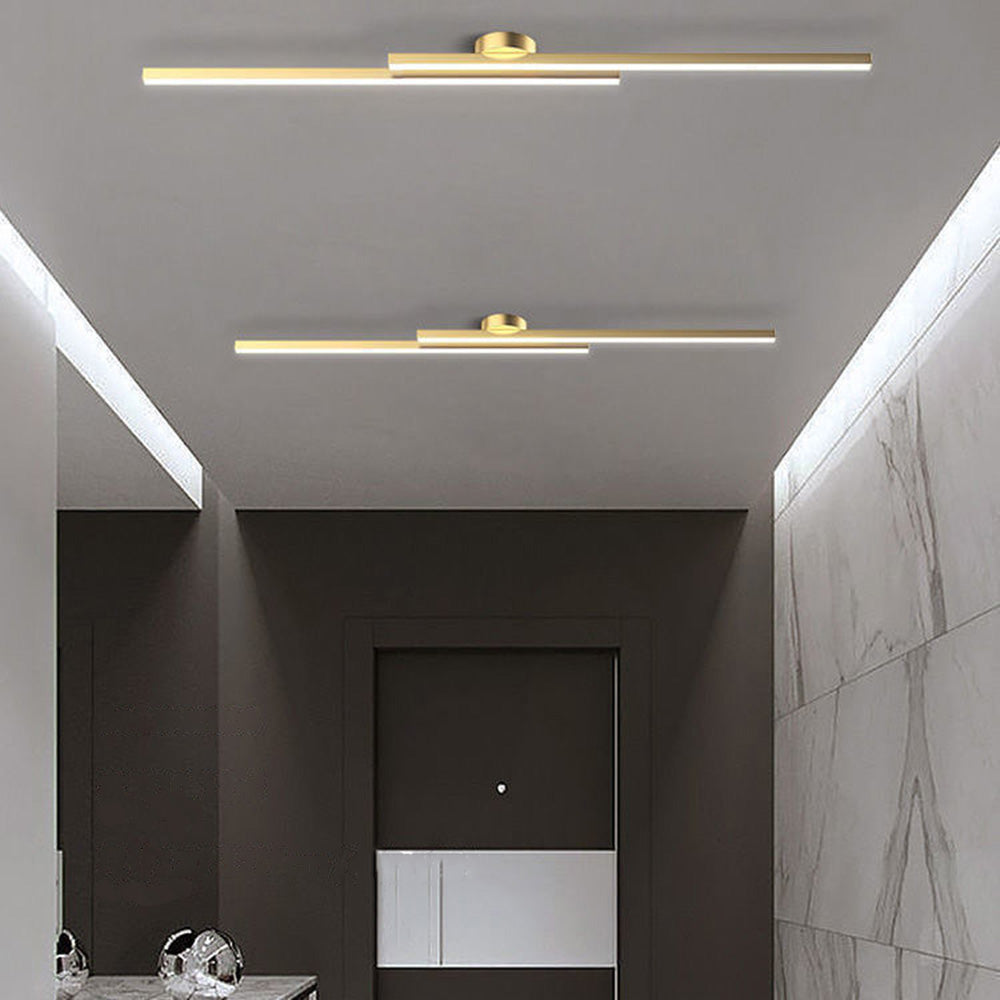 Norvion Plafondlamp – Lampada da soffitto LED allungata in alluminio con design minimalista elegante