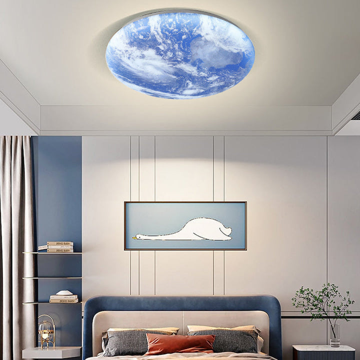 Lunaro Lámpara de Techo – Diseño Moderno Redondo de Madera Maciza con Iluminación LED Cálida