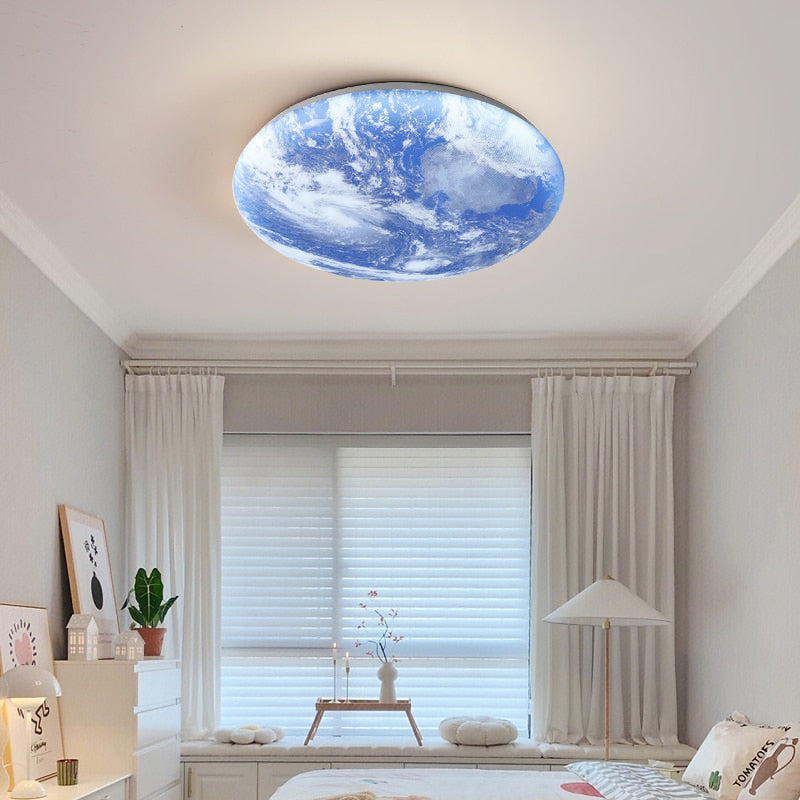 Lunaro Lámpara de Techo – Diseño Moderno Redondo de Madera Maciza con Iluminación LED Cálida
