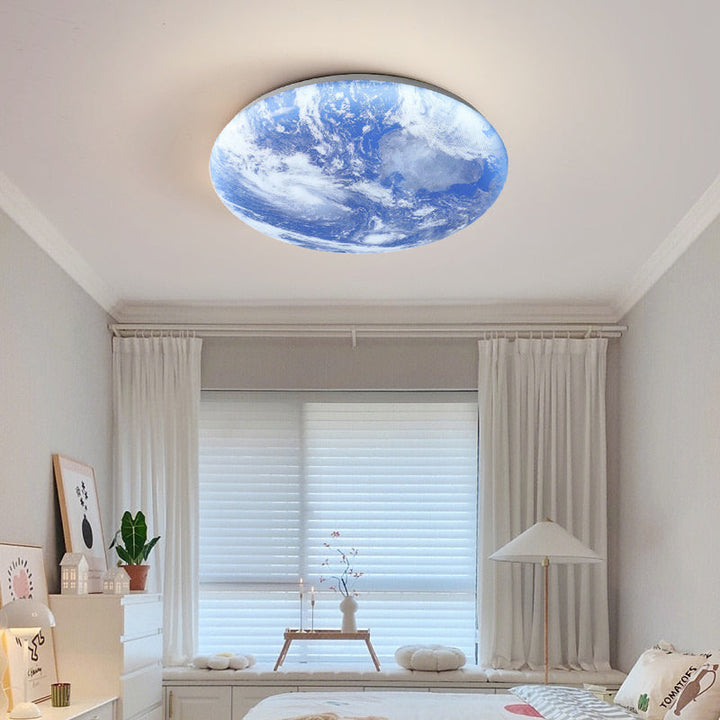 Lunaro Lámpara de Techo – Diseño Moderno Redondo de Madera Maciza con Iluminación LED Cálida