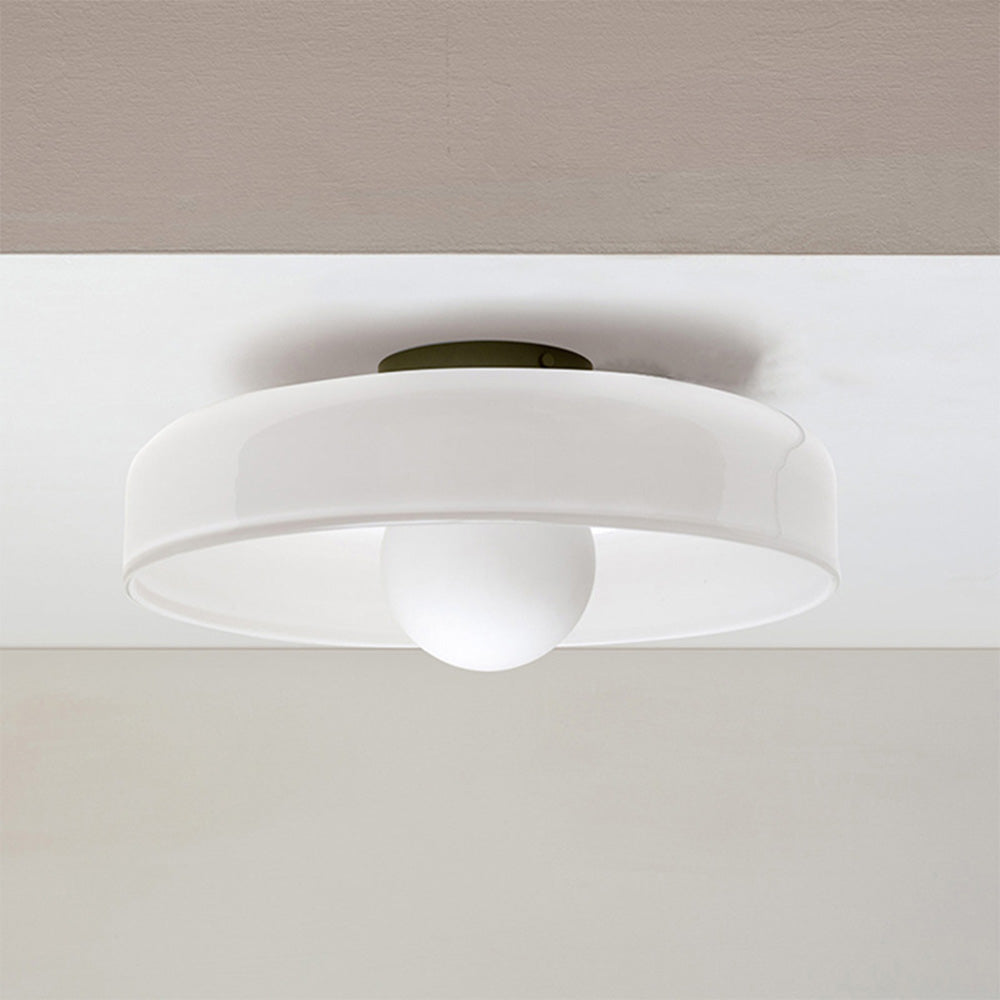 Culina Plafondlamp – Moderno design rotondo in vetro con montaggio a filo compatto e attacco G9