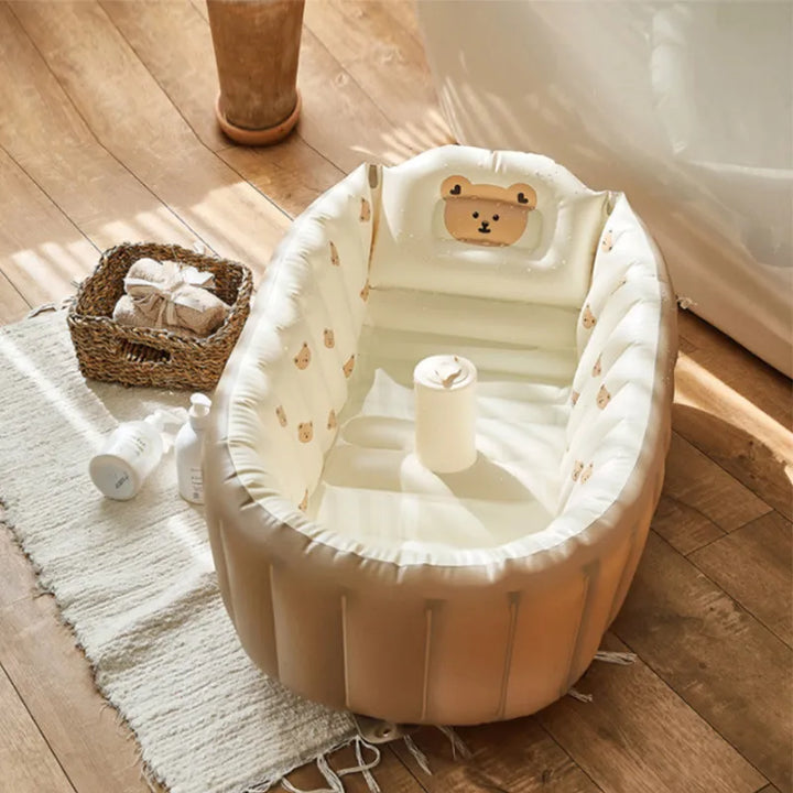 BubbleNest Opblaasbaar Babybadje – Lichtgewicht BPA-vrij bad voor reizen &amp; klein wonen