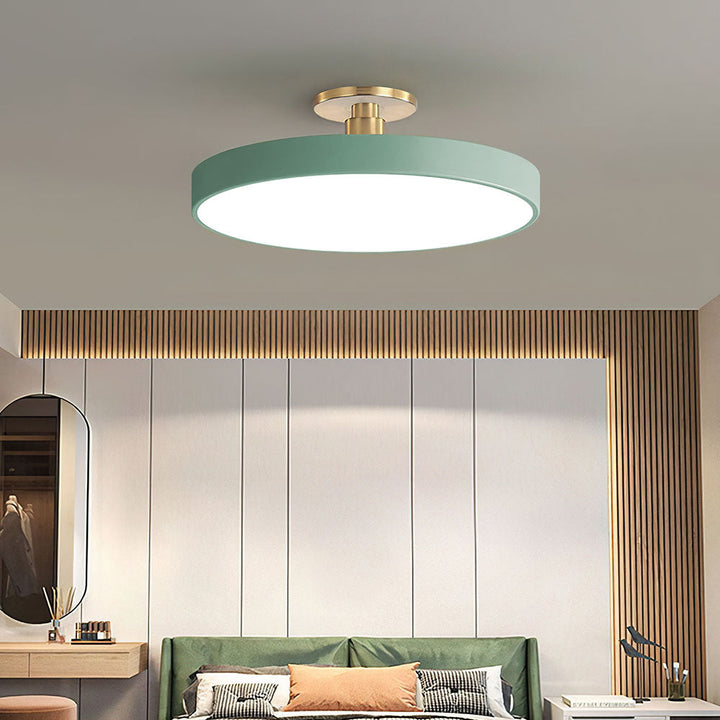Vionte Plafondlamp – Lampada da soffitto LED rotonda in metallo e acrilico con design a risparmio energetico