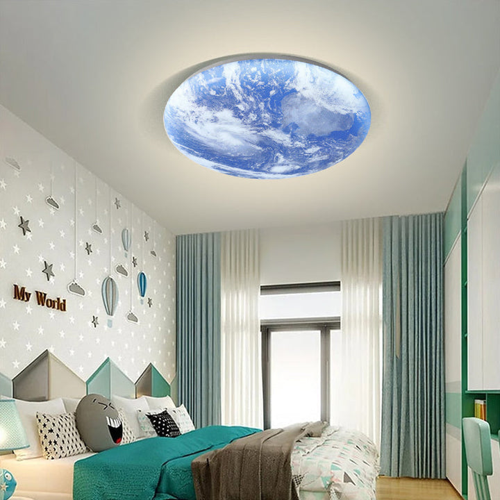 Lunaro Lámpara de Techo – Diseño Moderno Redondo de Madera Maciza con Iluminación LED Cálida