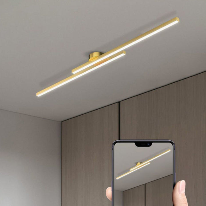 Norvion Plafondlamp – Lampada da soffitto LED allungata in alluminio con design minimalista elegante