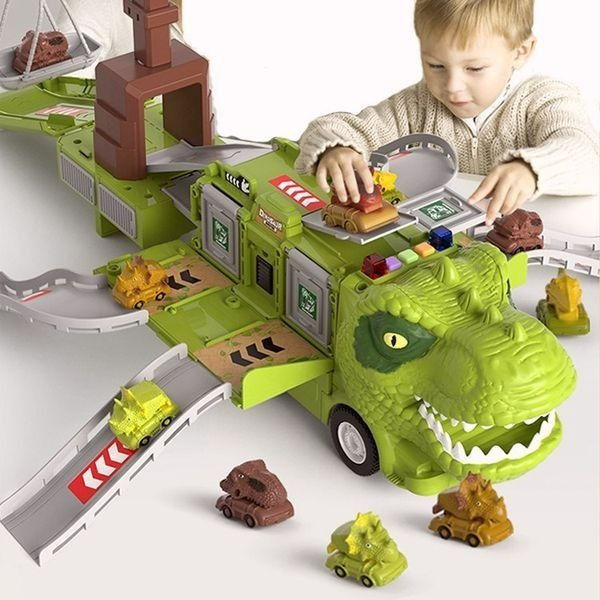 DinoRex DinoQuest Juego de Juguete – T-Rex y Triceratops con Luz y Sonido