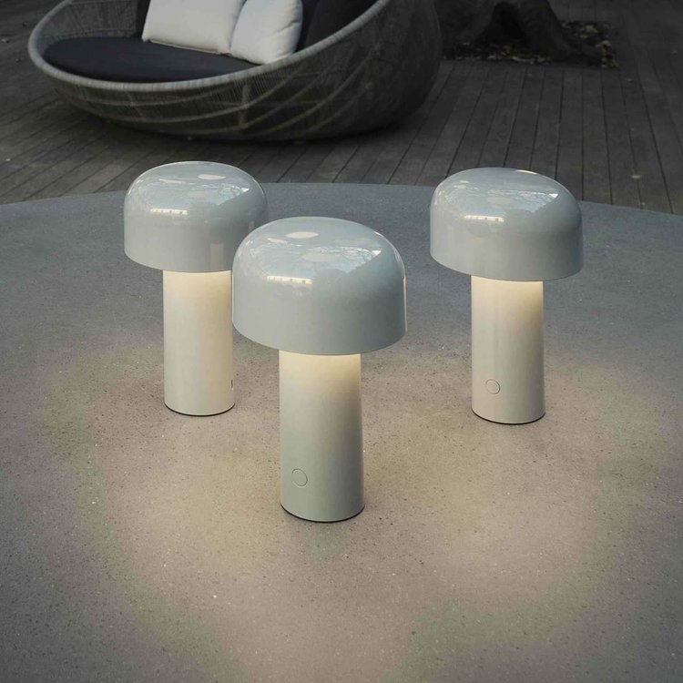 Lunavo HaloGleam Lámpara de Mesa – Inalámbrica, Recargable y Moderna Luz LED en Forma de Hongo