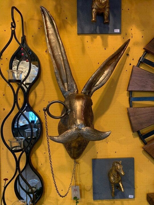 CritterCharm – Decorazione da parete con testa di animale giocosa – Design in resina dipinto a mano