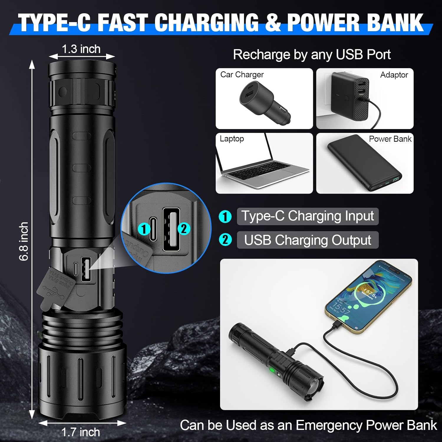 100000 lumen zaklamp 4
