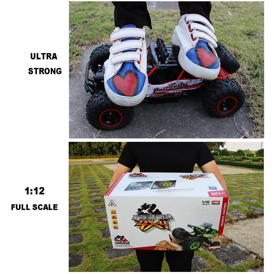 Coche RC todoterreno – Monstertruck 4WD control remoto – Niños y adultos