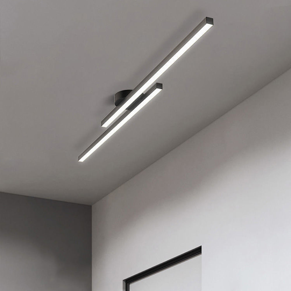 Norvion Plafondlamp – Lampada da soffitto LED allungata in alluminio con design minimalista elegante