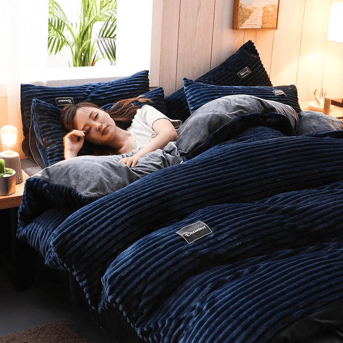 CozyLuxe – Juego de cama de invierno de forro polar y terciopelo extra cálido – otoño e invierno
