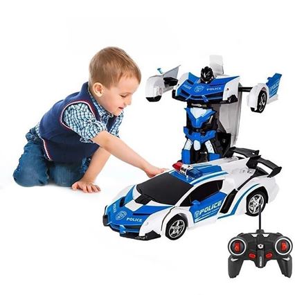 Trasformatore RC Auto – Robot 2-in-1 e Sportiva con Telecomando per Bambini