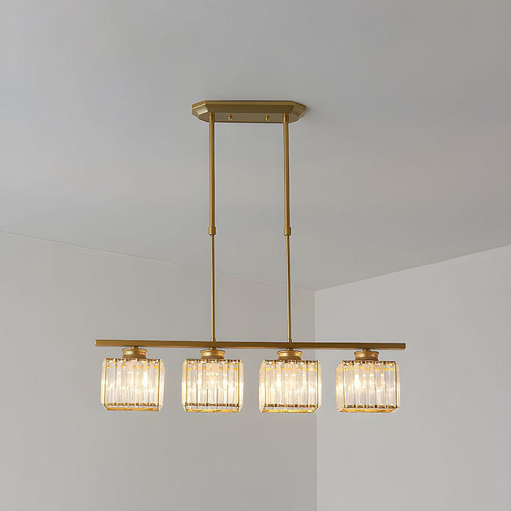 Lámpara colgante Artesso – Diseño Art Deco con pantallas de vidrio y altura ajustable