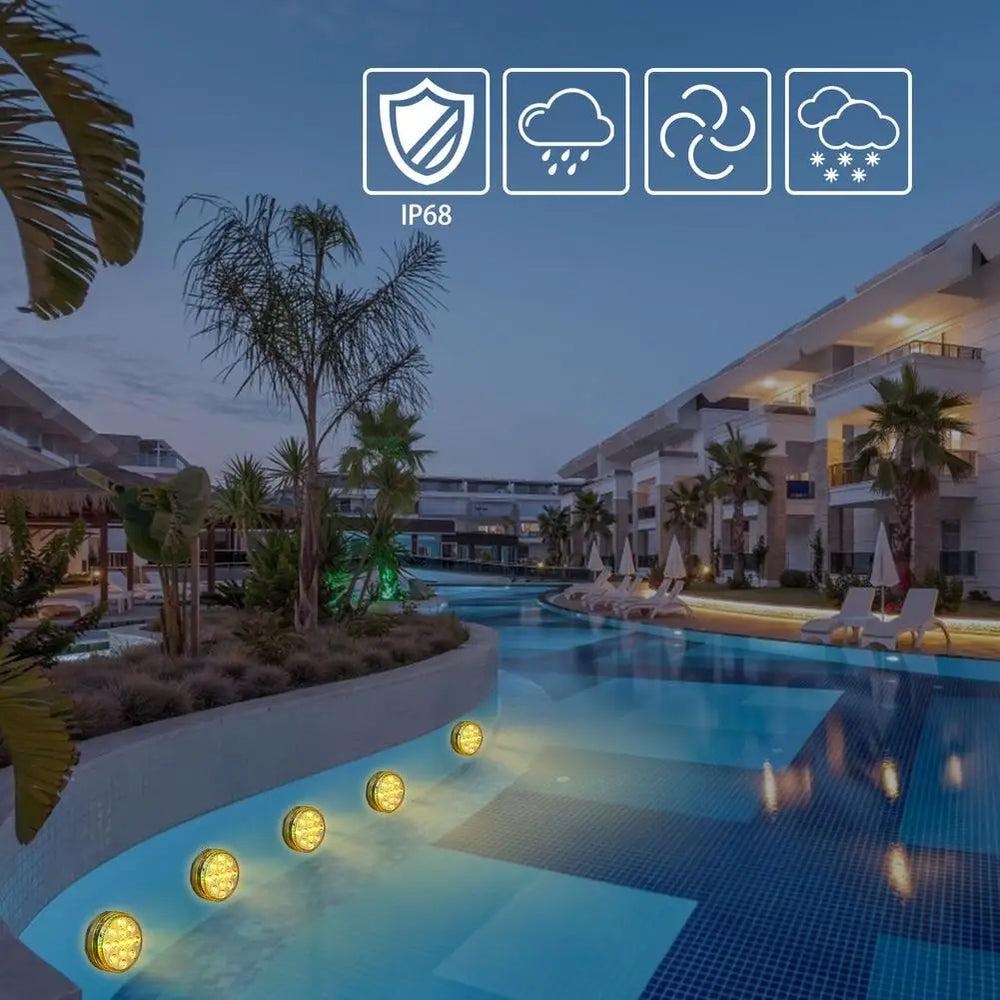 AquaGlow Waterdichte LED Verlichting – Oplaadbaar, Kleurrijk & Geschikt voor Vijver of Zwembad (Copy) VestraGear