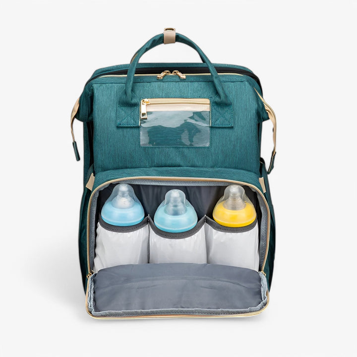 2-in-1 Luiertas "ReisNest" met Uitschuifbaar Babybedje Vestragear