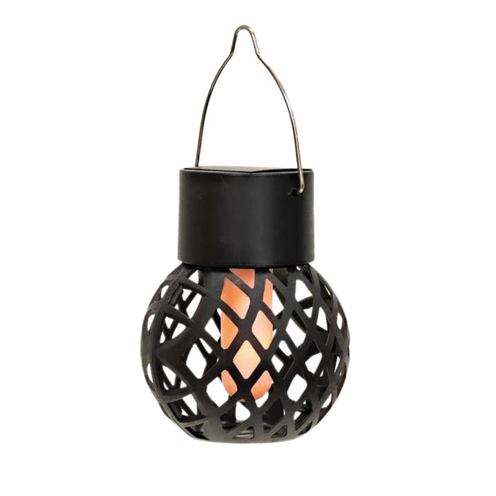 Solira – Hangende Lantaarn 4-Pack Zonne-energie &amp; Vlameffect – Tuin &amp; Balkon VestraGear