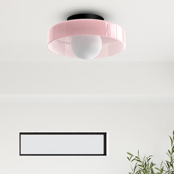 Culina Plafondlamp – Moderno design rotondo in vetro con montaggio a filo compatto e attacco G9