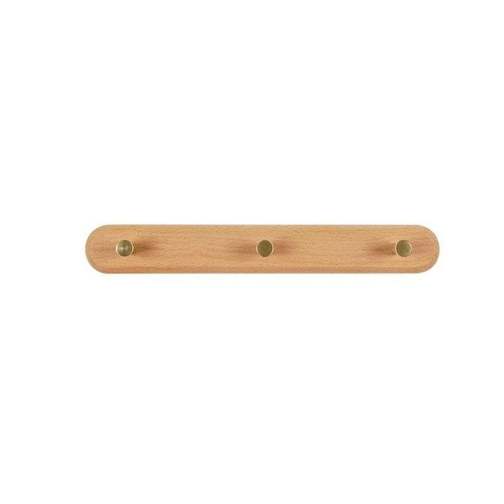 NordicHook – Houten Wandkapstok met Messing Haken – Moderne Woonopslag