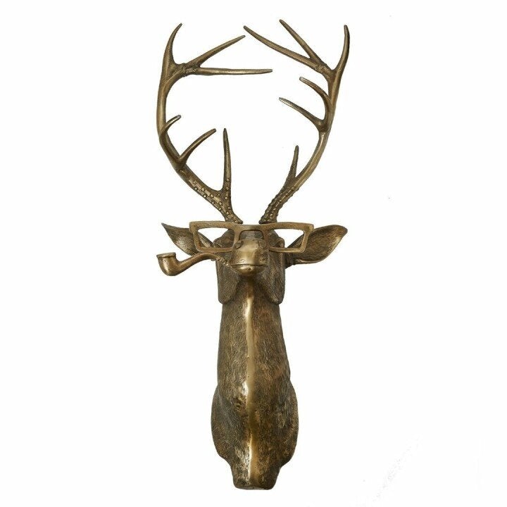 CritterCharm – Decorazione da parete con testa di animale giocosa – Design in resina dipinto a mano