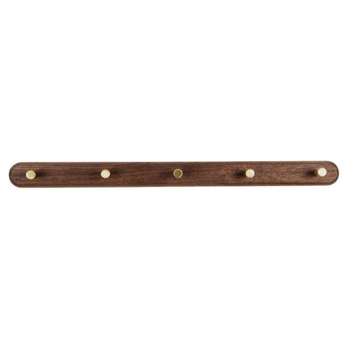 NordicHook – Houten Wandkapstok met Messing Haken – Moderne Woonopslag