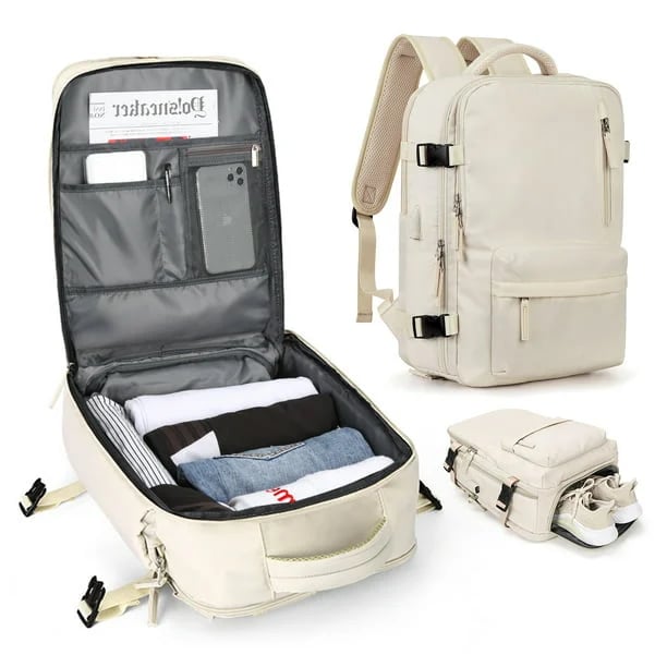 Rugzak – Grote waterdichte reistas 35L met USB &amp; schoenenvak – Reizen