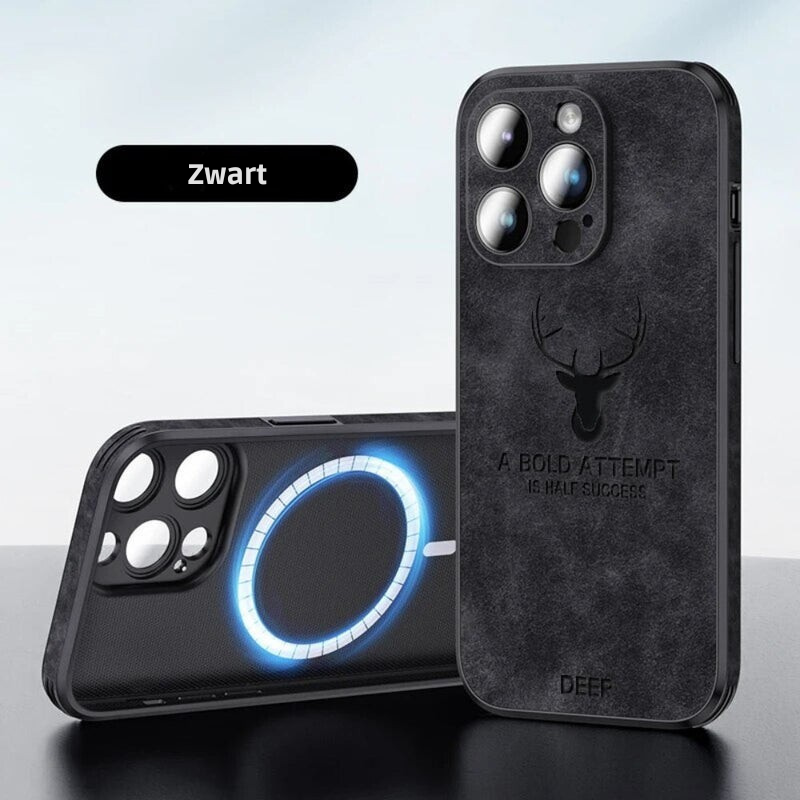 Luxvera – custodia per iPhone in vera pelle sottile e resistente agli urti – design elegante