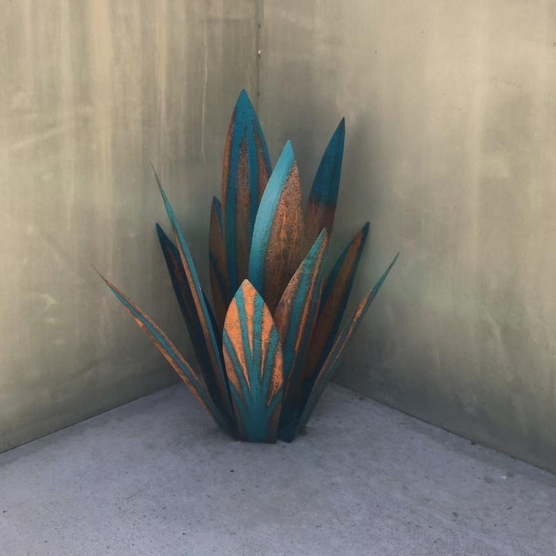 Statue de jardin en agave métallique – Sans entretien, antirouille et fait main