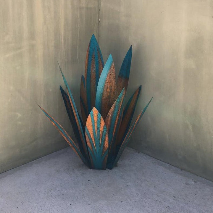 Statue de jardin en agave métallique – Sans entretien, antirouille et fait main