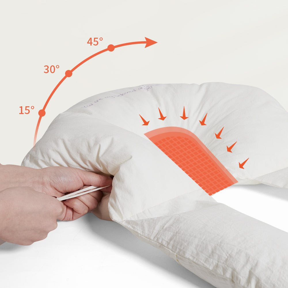 CuddlePure Almohada para bebé – Cojín antibacteriano con diseño ergonómico y tela suave